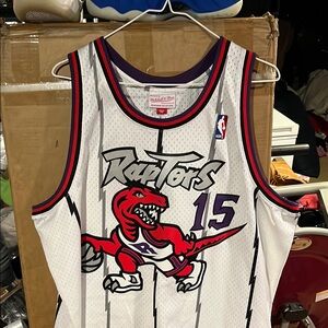 Toronto Raptors White and Purple Basketball Jersey